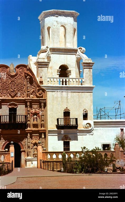 Film Image Of Spanish Mission San Xavier Del Bac Started In 1692 By