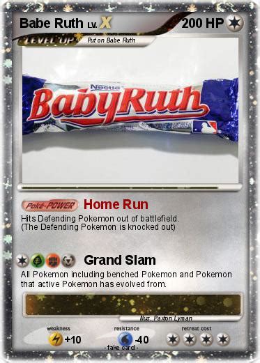 Pok Mon Babe Ruth Home Run My Pokemon Card