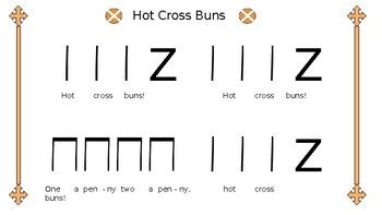 Hot Cross Buns Music With Visuals By Amy Braica TPT