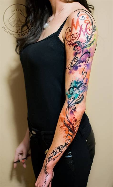 Sleeve Tattoos Watercolor Tattoo Sleeve Tattoos For Women