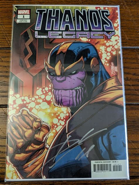 Thanos Legacy 1 Nm Ron Lim Variant Signed By Donny Cates Comic