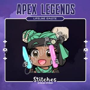 Lifeline Animated Pirate Queen Rave Glow Sticks Emote Apex Legends