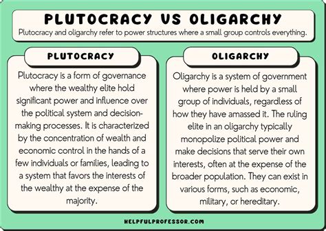 Plutocracy Vs Oligarchy Similarities And Differences 2025