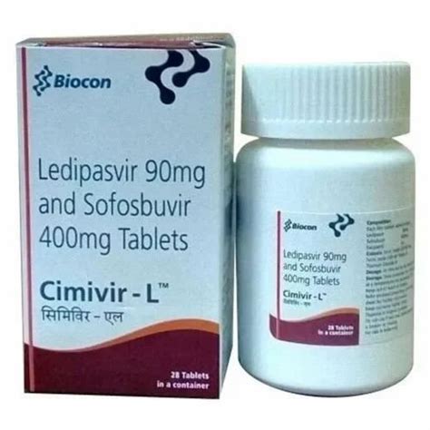 Mg Mg Cimivir L Ledipasvir Sofosbuvir Tablets Packaging