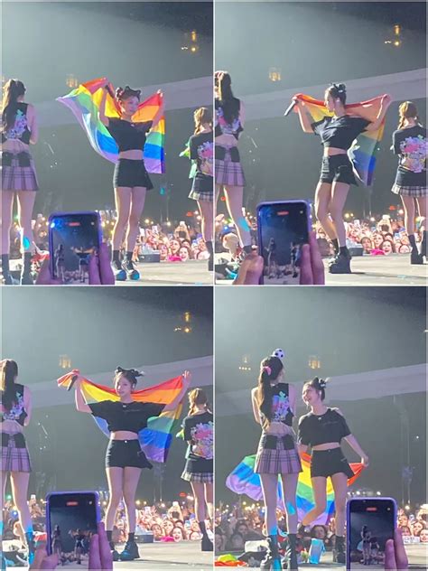 Ningning Dan Giselle Kibarkan Bendera LGBT Dan Lesbian Di Konser Aespa