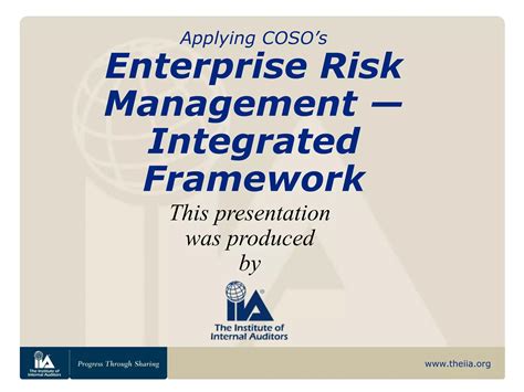 Coso Erm Framework Ppt