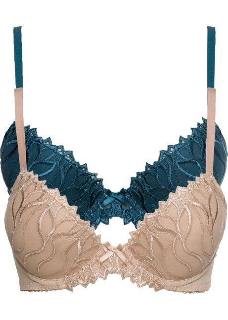 Feminine Bhs Mit Spitze Nude Petrol Cup B