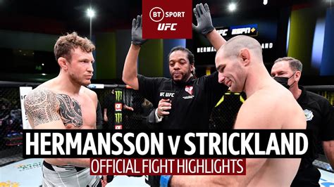 Jack Hermansson V Sean Strickland Six In A Row UFC Fight