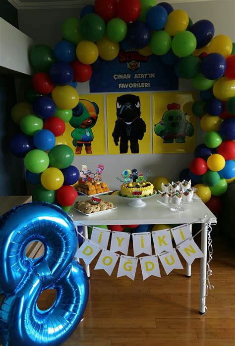 Brawlstars doğumgünü ve masa konsept brawlstars birthday tabledecor