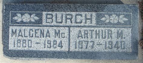 malcena mcbride burch   memorial find  grave