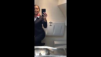 Latina Stewardess Joins The Masturbation Mile High Club In The Lavatory And Cums Xnxx