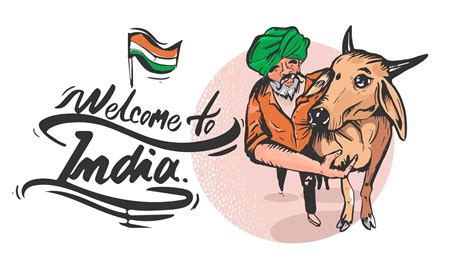 Welcome To India Banner Design Vector Download