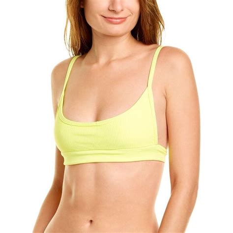 Frankies Swim Frankies Womens Bikinis Gavin Ribbed Bikini Top Yellow Poshmark