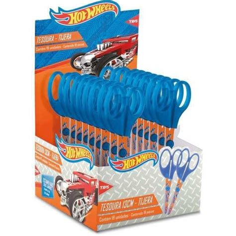 Tesoura Escolar Decorada Hot Wheels Madeiramadeira
