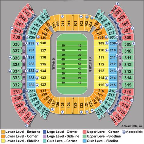 Nissan Stadium Nashville Seating Chart Stadium Seating Chart