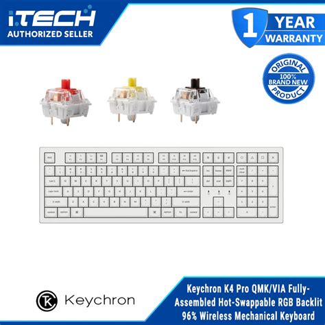 Keychron K Pro Qmk Via Fully Assembled Hot Swappable Rgb Backlit Wireless Mechanical