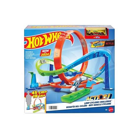 Hot Wheels Action Twisted Tornado Loop Cyclone Challenge Set HTK MATTEL