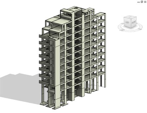 Revit Pilar Estructura De Un Edificio De 10 Pisos