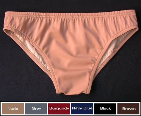 Mens Low Rise Swim Brief Swimsuit In Nude Black Brown Navy