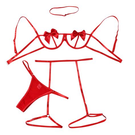 Puawkoer Lingerie Steel Lace Pajamas Lace Bra Set Lingerie Sleepwear