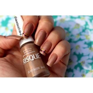 Esmalte Risqué Metálico Cor Nude Perolado Ouro Nude Shopee Brasil