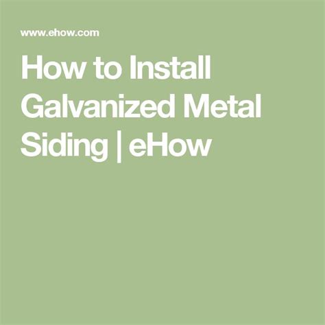 How to Install Galvanized Metal Siding | eHow | Corrugated metal, Corrugated metal roof ...