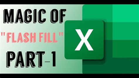 How To Use And Apply Flash Fill In Ms Excel Flash Fill Tutorial Advance Excel Tutorial Youtube