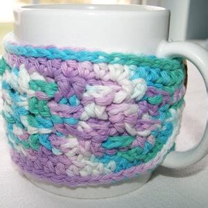 Morning Coffee Mug Insulator Sleeve Hand Crochet Cotton Cup Wrap Gift