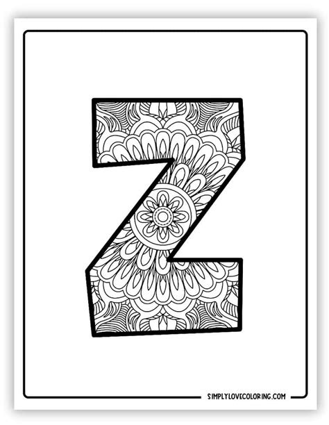 Mandala Alphabet Coloring Pages (Free PDF Printables) - Simply Love ...