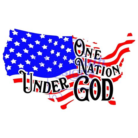 One Nation Under God Svg Pdf Png  American Flag Svg Etsy