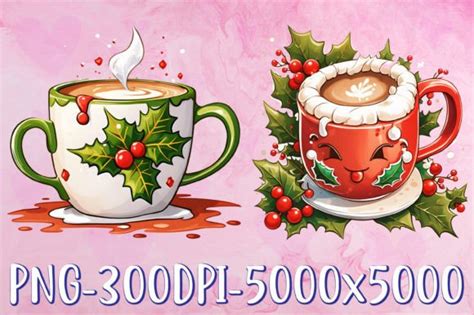 Cute Christmas Hot Coffee Graphic By SR Design Creative Fabrica