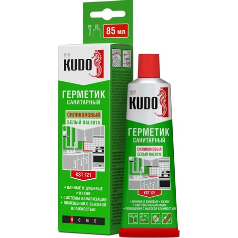 Санитарный силиконовый герметик KUDO белый, тюбик 85 мл KSТ-121 ...