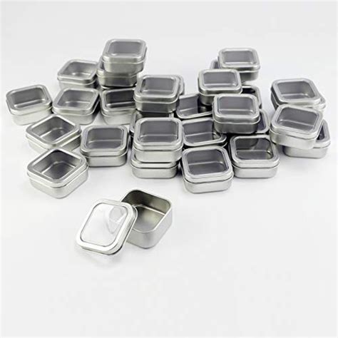 Square Metal Tins With Window Lids By Celebrate It 30ct