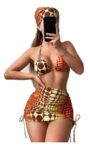 Pzs Traje De Ba O Bikini Para Mujer Sexy Con Pa Uelo Cabeza Meses Sin Inter S