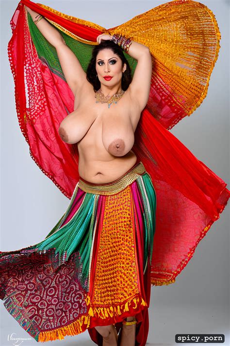 AI Porn Long Hair Stunning Face Full Front Curvy Beautiful Bellydance Costume AI Porn