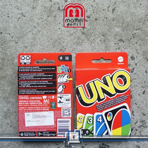 jual uno card game original sni mattel kartu uno permainan kartu