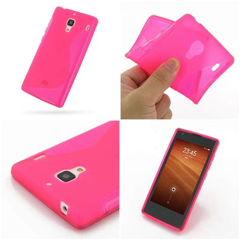 Pdair Soft Plastic Case For Xiaomi Redmi Pink S Shape Pattern