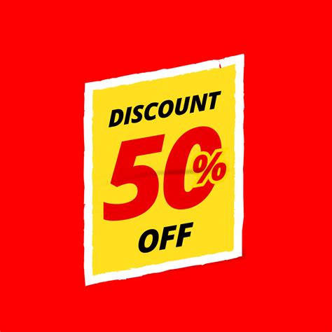 Discount 50 percent Off tag sticker vector, template design for sale product promotion 16266501 ...