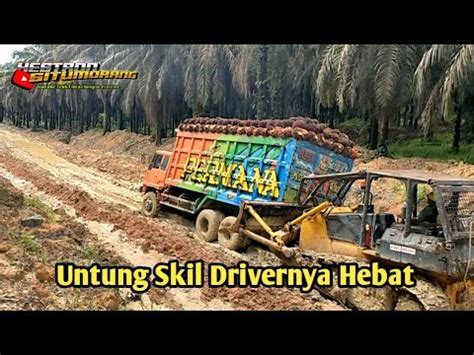 Luar Biasa Truk Sawit Sudah Hampir Terbalik Namun Sopir Tetap Santuy