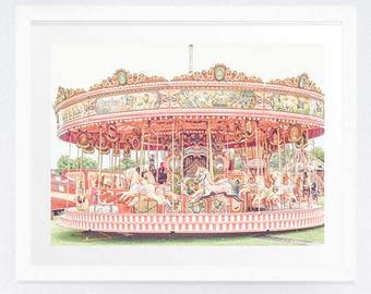 Merry Go Round Art | Etsy