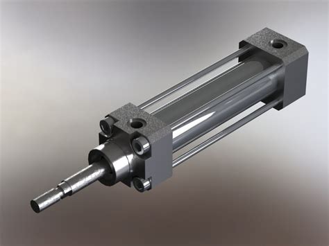 Pneumatic Cylinder 3d Cad Model Library Grabcad 57 Off