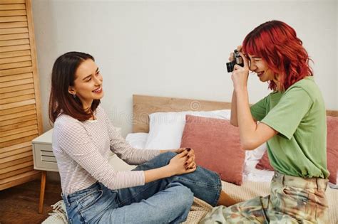 Candid Photo Session Of Happy Lesbian Stock Image Image Of Couple Diversity 312792165