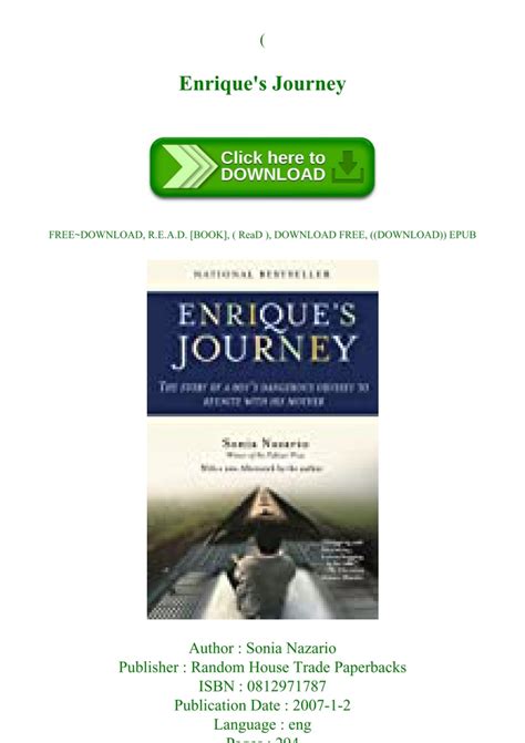 (DOWNLOADPDF} Enrique's Journey [R.A.R]