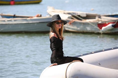 Abigail Abbey Clancy In Bikini At A Yacht On The Set Of Britains Next Top Model