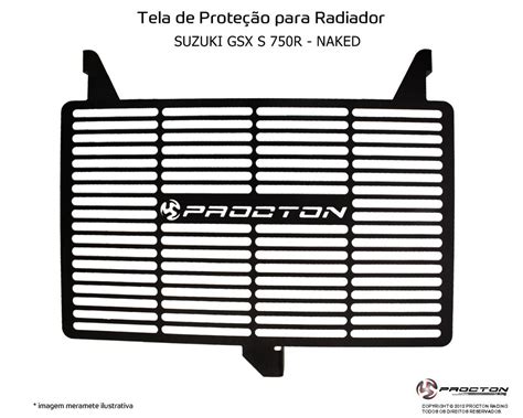 Protetor De Radiador Suzuki Gsx S R Naked Procton Os Melhores Produtos Encontre Na Motoworld