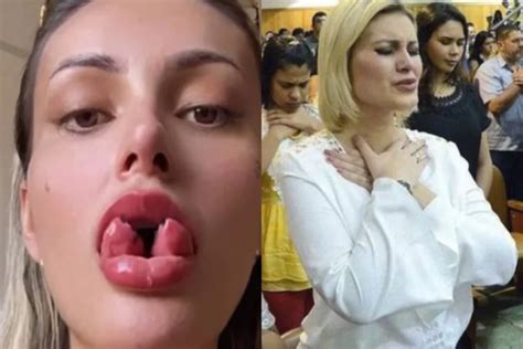 Andressa Urach diz que fez língua de cobra para enfrentar religiosos