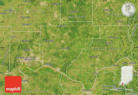 Satellite Map of Warrick County