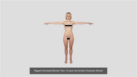 3D Model Collection Female Nude Anatomy Girls Character Pack VR AR Low Poly CGTrader