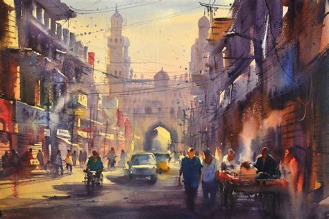 Charminar Hyderabad Painting Artist Art