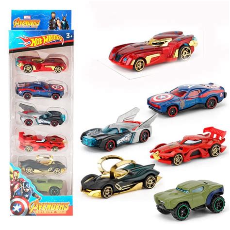 Hot Wheels Pcs Batman Batmobile Vingadores Carros Liga Da Justi A Metal Ve Culo